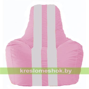 Кресло-мешок Спортинг С1.1-189 (основа розовая, вставка белая)