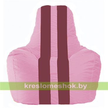 Кресло-мешок Спортинг С1.1-203 (основа розовая, вставка бордовая)