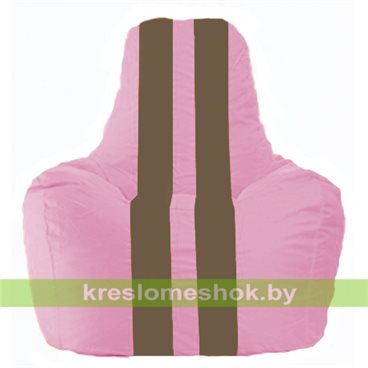 Кресло-мешок Спортинг С1.1-200 (основа розовая, вставка коричневая)