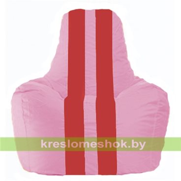 Кресло-мешок Спортинг С1.1-199 (основа розовая, вставка красная)