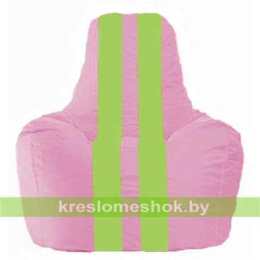 Кресло-мешок Спортинг С1.1-197 (основа розовая,в ставка салатовая)