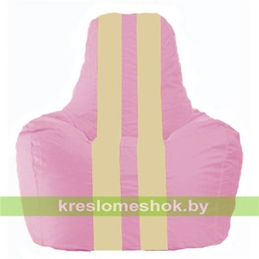 Кресло-мешок Спортинг С1.1-196 (основа розовая, вставка бежевая)