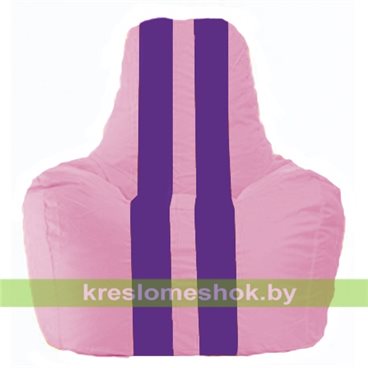 Кресло-мешок Спортинг С1.1-191 (основа розовая, вставка фиолетовая)