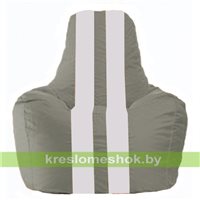 Кресло-мешок Спортинг серый - белый С1.1-324