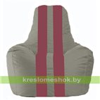 Кресло-мешок Спортинг серый - бордовый С1.1-336
