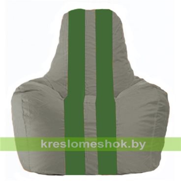 Кресло-мешок Спортинг С1.1-339 (основа серая, вставка зелёная)