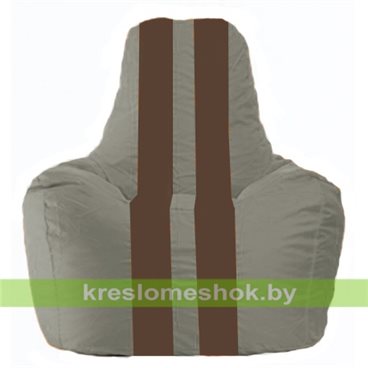 Кресло мешок Спортинг С1.1-340 (основа серая, вставка коричневая)