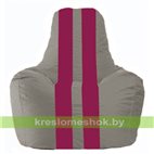 Кресло-мешок Спортинг серый - лиловый С1.1-353