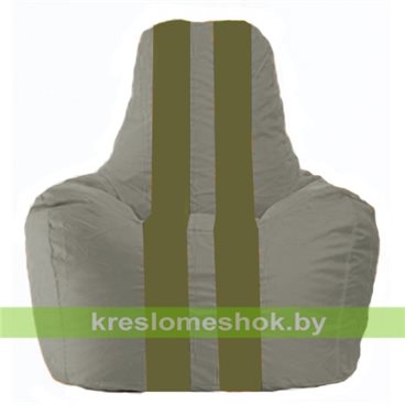 Кресло мешок Спортинг С1.1-341 (основа серая, вставка оливковая)