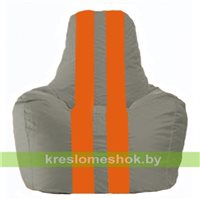 Кресло-мешок Спортинг серый - оранжевый С1.1-342
