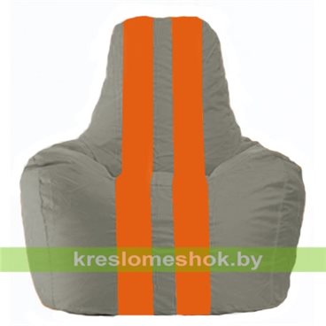 Кресло-мешок Спортинг С1.1-342 (основа серая, вставка оранжевая) 