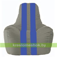 Кресло-мешок Спортинг серый - синий С1.1-345