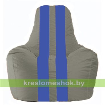 Кресло мешок Спортинг С1.1-345 (основа серая, вставка синяя)