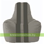 Кресло-мешок Спортинг серый - тёмно-серый С1.1-351