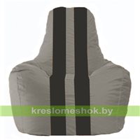 Кресло-мешок Спортинг серый - чёрный С1.1-354