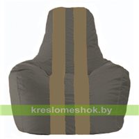 Кресло-мешок Спортинг тёмно-серый - бежевый С1.1-368