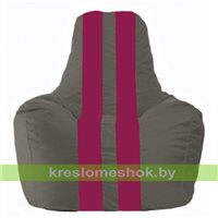 Кресло-мешок Спортинг тёмно-серый - лиловый С1.1-371