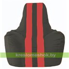 Кресло-мешок Спортинг чёрный - красный С1.1-467