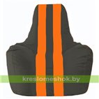 Кресло-мешок Спортинг чёрный - оранжевый С1.1-400