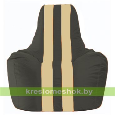 Кресло-мешок Спортинг С1.1-471 (основа чёрная, вставка бежевая)