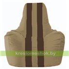 Кресло мешок Спортинг бежевый - коричневый С1.1-93