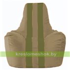 Кресло мешок Спортинг бежевый - оливковый С1.1-91