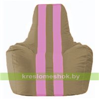 Кресло мешок Спортинг бежевый - розовый С1.1-94