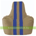Кресло мешок Спортинг бежевый - синий С1.1-85
