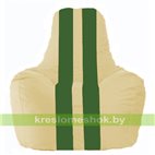 Кресло мешок Спортинг светло-бежевый - зелёный С1.1-147