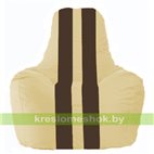 Кресло мешок Спортинг светло-бежевый - коричневый С1.1-146
