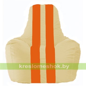 Кресло мешок Спортинг С1.1-143 (основа бежевая, вставка оранжевая)