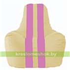 Кресло мешок Спортинг светло-бежевый - розовый С1.1-142