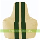 Кресло мешок Спортинг светло-бежевый - тёмно-зелёный С1.1-137