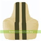 Кресло мешок Спортинг светло-бежевый - тёмно-оливковый С1.1-135