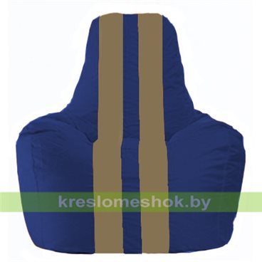 Кресло мешок Спортинг С1.1-114 (основа синяя, вставка бежевая)