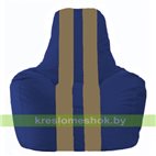 Кресло мешок Спортинг синий - бежевый С1.1-114