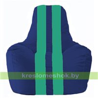 Кресло мешок Спортинг синий - бирюзовый С1.1-124
