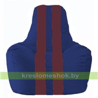 Кресло мешок Спортинг синий - бордовый С1.1-123
