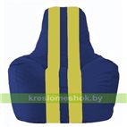 Кресло мешок Спортинг синий - жёлтый С1.1-128