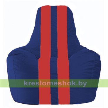 Кресло мешок Спортинг С1.1-122 (основа синяя, вставка красная)