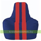 Кресло мешок Спортинг синий - красный С1.1-122