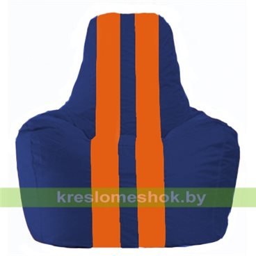 Кресло мешок Спортинг С1.1-127 (основа синяя, вставка оранжевая)