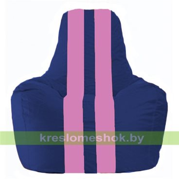 Кресло мешок Спортинг С1.1-120 (основа синяя, вставка розовая)