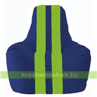 Кресло мешок Спортинг синий - салатовый С1.1-119