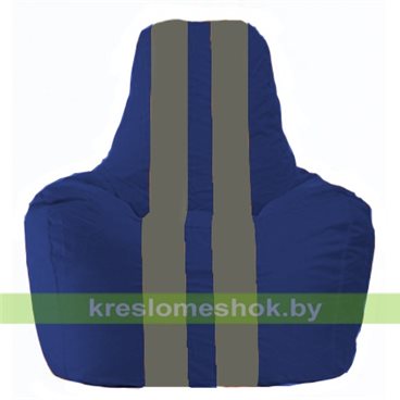 Кресло мешок Спортинг С1.1-139 (основа синяя, вставка серая)