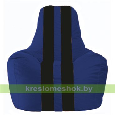 Кресло мешок Спортинг С1.1-115 (основа синяя, вставка чёрная)