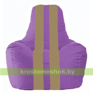 Кресло мешок Спортинг С1.1-104 (основа сиреневая, вставка бежевая)