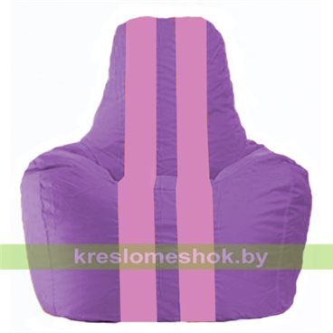 Кресло мешок Спортинг С1.1-109 (основа сиреневая, вставка розовая)