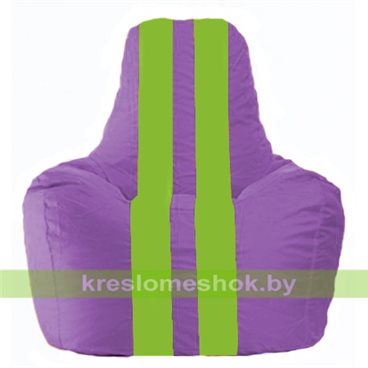 Кресло мешок Спортинг С1.1-108 (основа сиреневая, вставка салатовая)