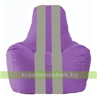 Кресло мешок Спортинг сиреневый - серый С1.1-106